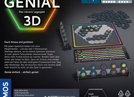 KOSMOS Einfach Genial 3D – Strategiespiel ab 8 Jahren – Verpackung Rückseite
