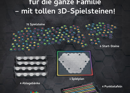 KOSMOS Einfach Genial 3D – Strategiespiel ab 8 Jahren – Spielmaterial im Überblick