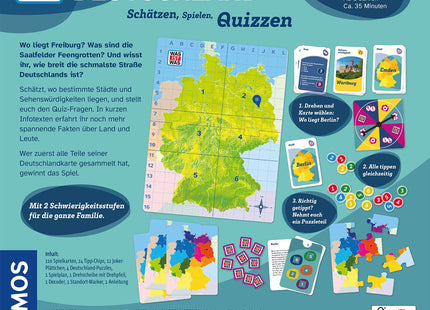 WAS IST WAS – Entdecke Deutschland – Rückseite mit Spielablauf und Spielmaterial