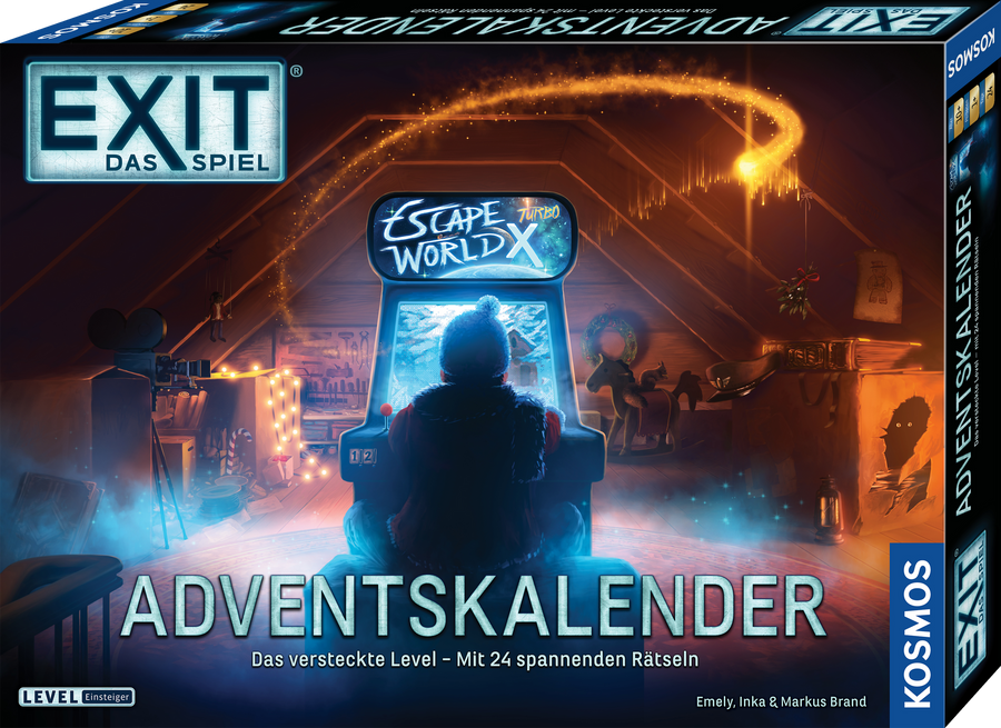 EXIT Adventskalender – Das versteckte Level: Rätselspaß ab 10 Jahren – Verpackung Vorderseite