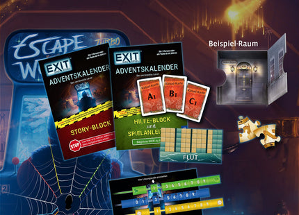 EXIT Adventskalender – Das versteckte Level: Rätselspaß ab 10 Jahren – Materialübersicht
