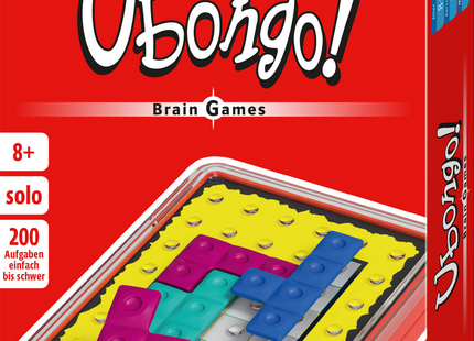 KOSMOS Ubongo Brain Games – Solo-Knobelspiel mit 200 Aufgaben – Originalverpackung von Ubongo Brain Games ab 8 Jahren