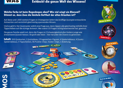 WAS IST WAS – Das große Quiz – Rückseite mit Beschreibung der Quizaufgaben