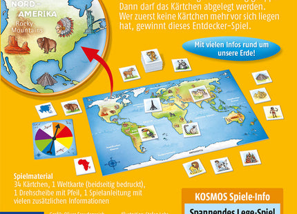 WAS IST WAS Junior – Unsere Erde – Rückseite mit Spielbeschreibung und Spielmaterial
