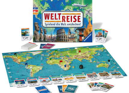 Ravensburger Weltreise – Welt-Spielplan, Städtekarten und Spielmaterial