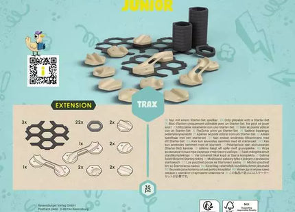 GraviTrax Junior Extension Trax – Rückseite mit Teileübersicht