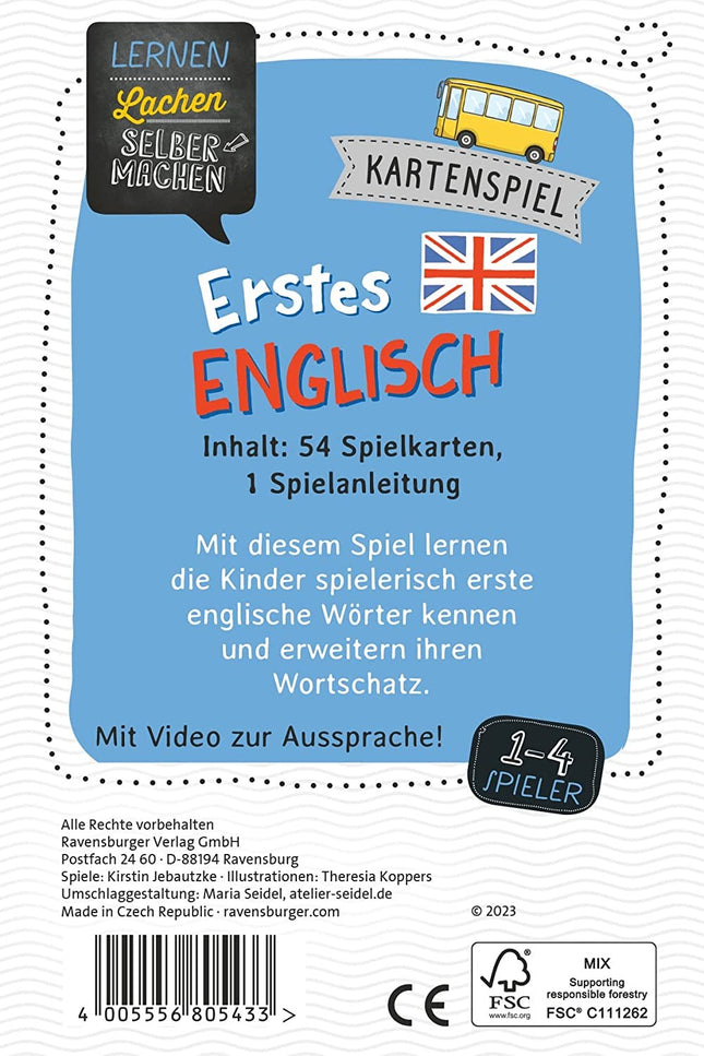 Lernen Lachen Selbermachen: Erstes Englisch - Kartenspiel ab 6 Jahre