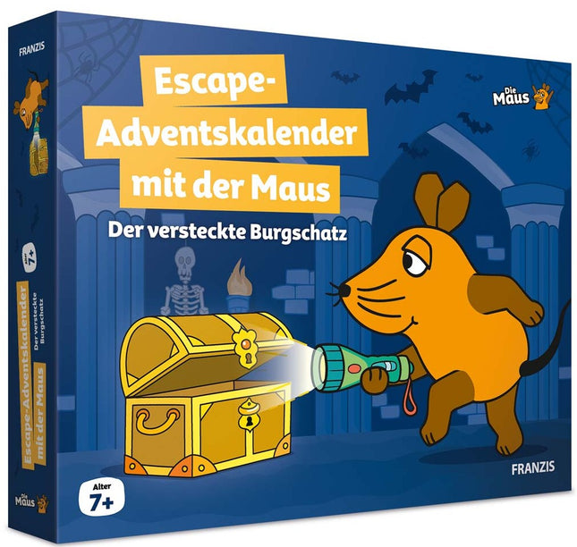 Franzis 67211 - Escape-Adventskalender mit der Maus, Der versteckte Burgschatz, 24 Rätsel
