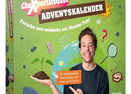 Franzis 67330 - CheXperiment Adventskalender, Forsche und entdecke mit Checker Tobi! - Experimentierkasten