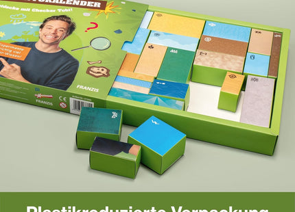 Franzis 67330 - CheXperiment Adventskalender, Forsche und entdecke mit Checker Tobi! - Experimentierkasten