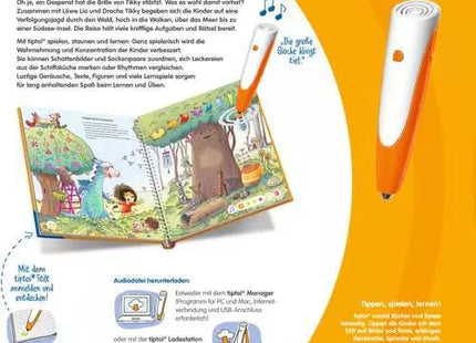 tiptoi Konzentration und Wahrnehmung – Lernbuch ab 4 Jahren – Rückseite mit Inhaltsübersicht