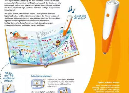 tiptoi Logisches Denken – Rätsel-Lernbuch ab 4 Jahren – Rückseite mit Inhaltsübersicht