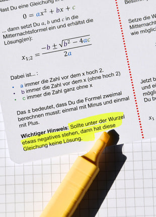 Mathe Spickzettel A6 Pro: Lernkarten für die 8.-10. Klasse