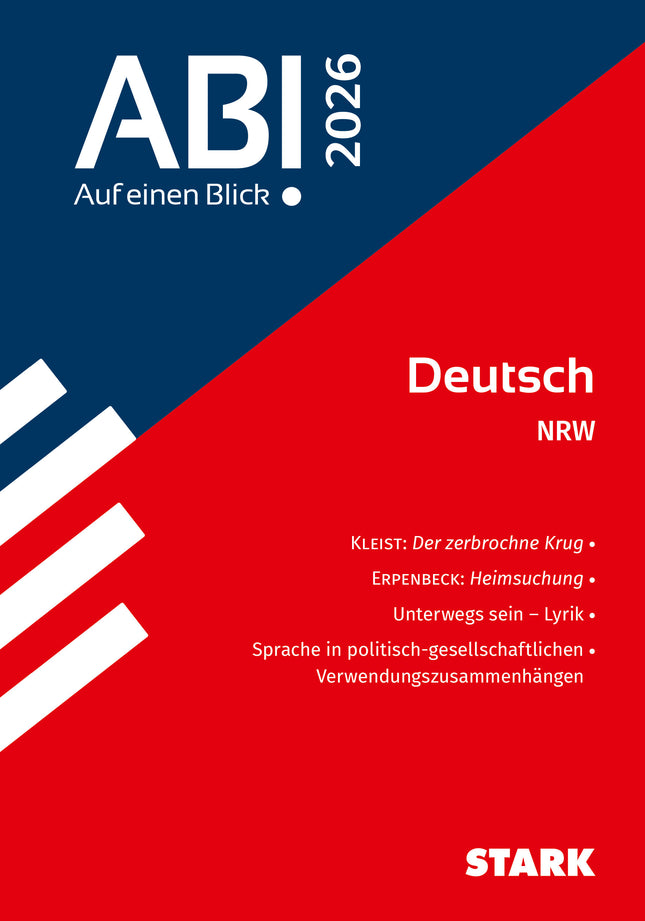 STARK Deutsch - Abi - Auf einen Blick! 2026 NRW