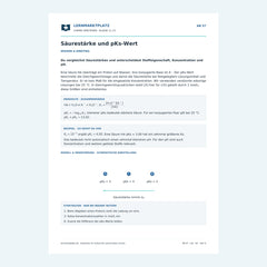 Säurestärke und pKs-Wert – kostenloses Chemie-Arbeitsblatt mit Lösungen (PDF)