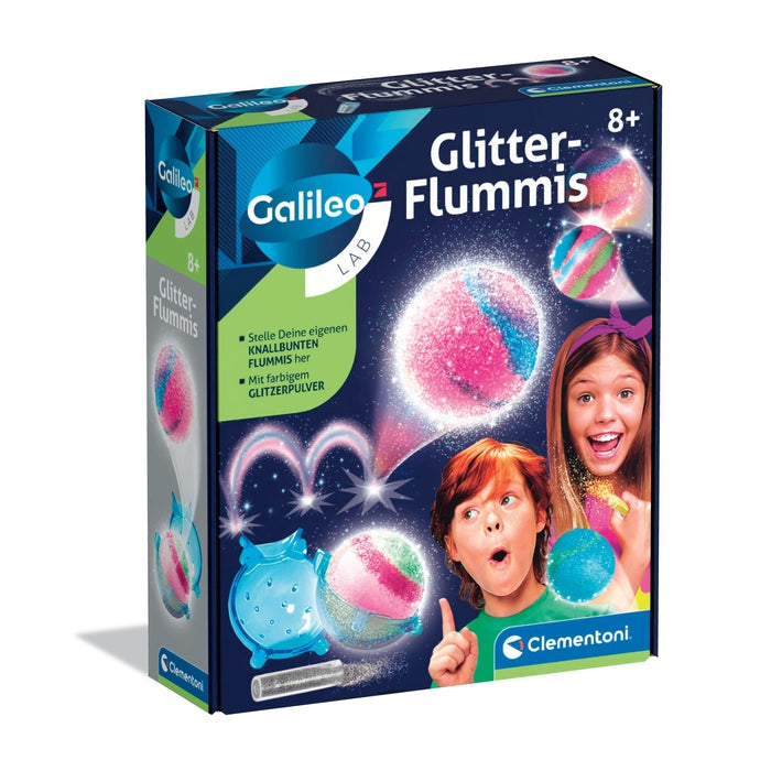 Clementoni Galileo Glitter-Flummis – Experimentierkasten ab 8 Jahren