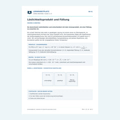 Löslichkeitsprodukt und Fällung – kostenloses Chemie-Arbeitsblatt mit Lösungen (PDF)