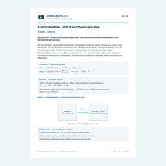 Kalorimetrie und Reaktionswärme – kostenloses Chemie-Arbeitsblatt mit Lösungen (PDF)