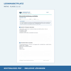 Binomialverteilung vertiefen – kostenloses Mathe-Arbeitsblatt mit Lösungen (PDF)