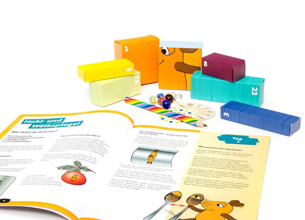 Experimentier-Adventskalender mit der Maus ab 7 Jahren – Einblick in Versuche und ausgewähltes Experimentiermaterial