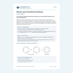 Benzol und aromatische Bindung – kostenloses Chemie-Arbeitsblatt mit Lösungen (PDF)