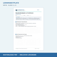 Steckbriefaufgaben zu Funktionen – kostenloses Mathe-Arbeitsblatt mit Lösungen (PDF)