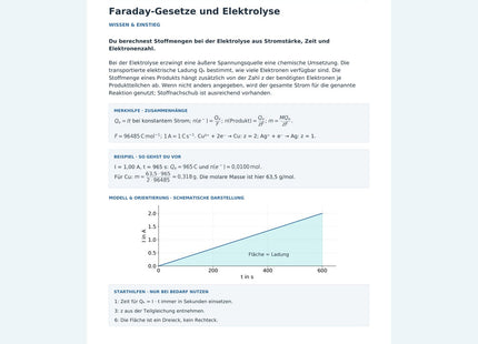 Faraday-Gesetze und Elektrolyse