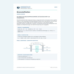 Brennstoffzellen – kostenloses Chemie-Arbeitsblatt mit Lösungen (PDF)