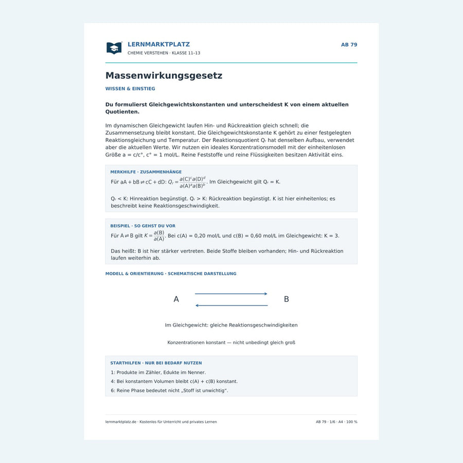 Massenwirkungsgesetz