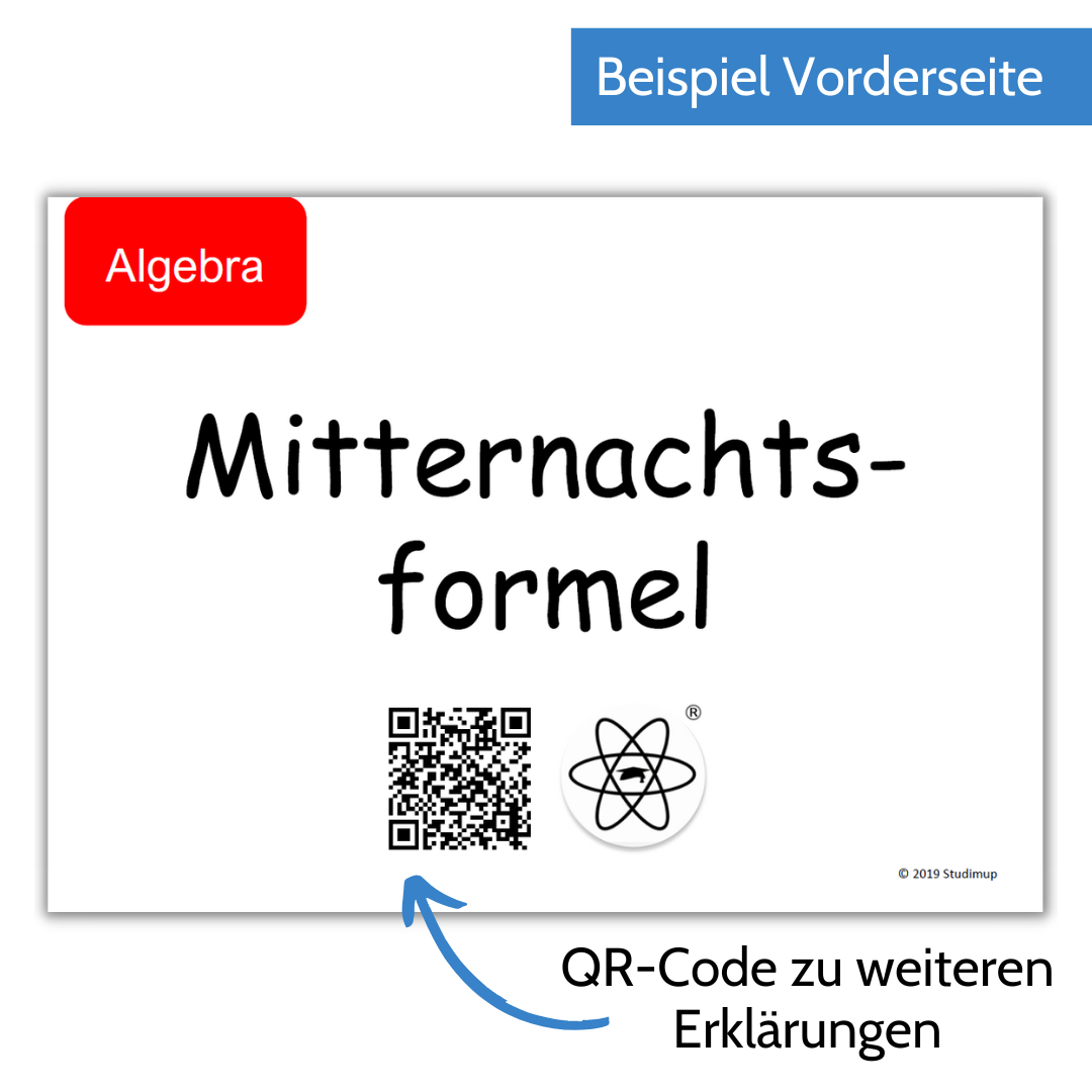 Mathe Spickzettel A6: 8. bis 10. Klasse - Lernkarten für Mathematik - Einfach und verständlich