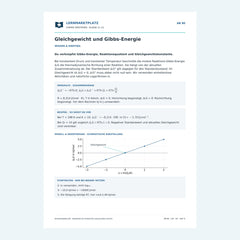 Gleichgewicht und Gibbs-Energie – kostenloses Chemie-Arbeitsblatt mit Lösungen (PDF)