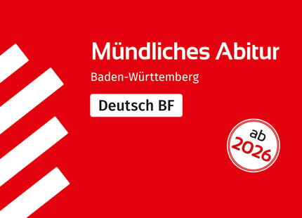 STARK Deutsch BF - Mündliche Abiturprüfung ab 2026 BW - Prüfungsvorbereitung