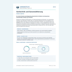 Gentechnik und Genomeditierung – kostenloses Biologie-Arbeitsblatt mit Lösungen (PDF)