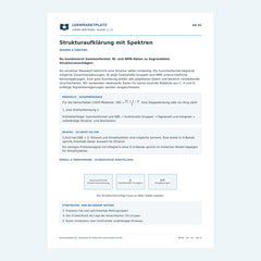 Strukturaufklärung mit Spektren – kostenloses Chemie-Arbeitsblatt mit Lösungen (PDF)
