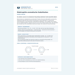 Elektrophile aromatische Substitution – kostenloses Chemie-Arbeitsblatt mit Lösungen (PDF)