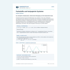 Farbstoffe und konjugierte Systeme – kostenloses Chemie-Arbeitsblatt mit Lösungen (PDF)