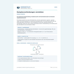 Komplexverbindungen verstehen – kostenloses Chemie-Arbeitsblatt mit Lösungen (PDF)