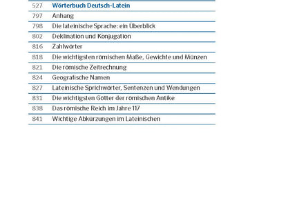 PONS Das große Schulwörterbuch Latein – Ausgabe 2026 mit Wörterbuch-App – Inhaltsverzeichnis
