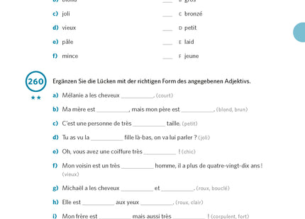 Blick ins Buch – Französischer Wortschatz zum Aussehen