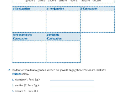 PONS Verbtabellen Plus Latein – Konjugationen, Übungen und Lernvideos – Übungen zu wichtigen Verben
