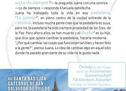 Blick ins Buch – spanische Kurzgeschichte mit Bild und Worthilfen