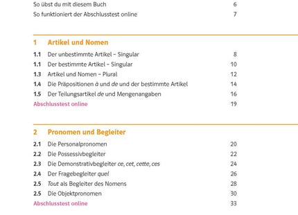 Klett Sicher in Französisch Grammatik 1./2. Lernjahr