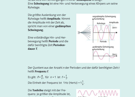 Original-Leseprobe: Klett KomplettTrainer Physik 2026 – Schall und Schwingungen