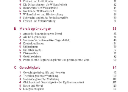 Inhaltsverzeichnis des Königs Abi-Trainers Mein Ziel Abitur Ethik