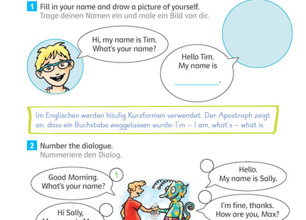 Einblick: Sich auf Englisch vorstellen – Übungen für Klasse 3