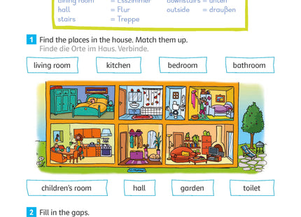 Blick ins Heft – Zimmer und Wörter zum Thema Zuhause