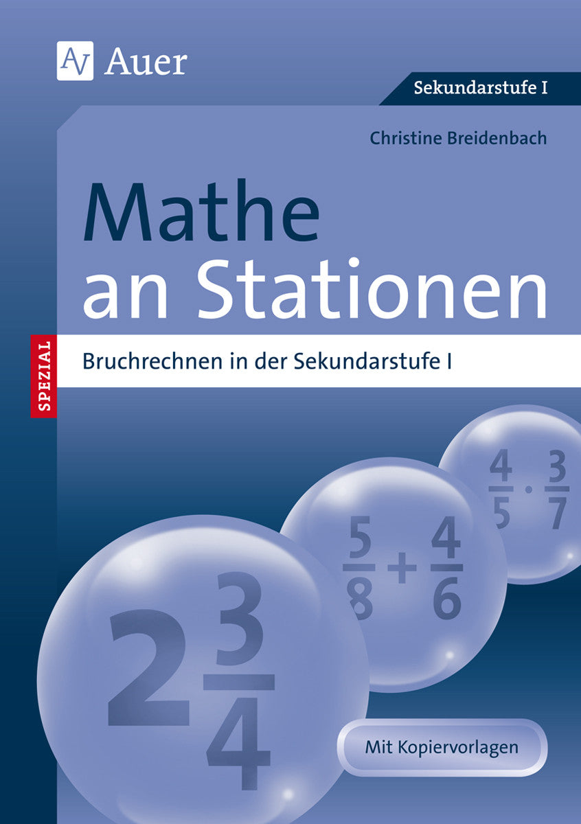 Originalcover: Mathe an Stationen, Bruchrechnen – Auer Verlag