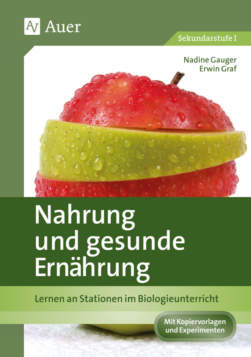 Originalcover: Nahrung und gesunde Ernährung – Stationenlernen Biologie Klasse 7–9 – Auer Verlag