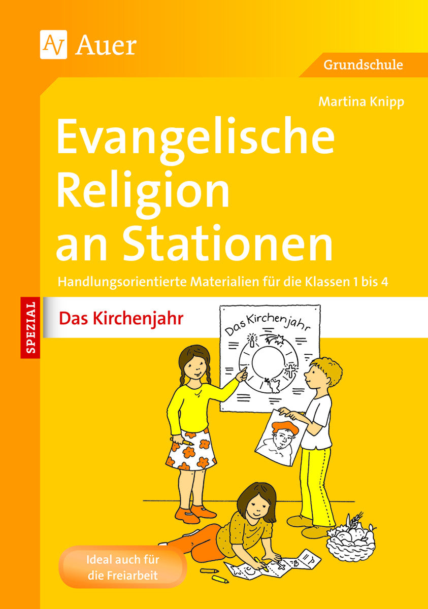 Buchcover: Evangelische Religion an Stationen Das Kirchenjahr – Auer Verlag