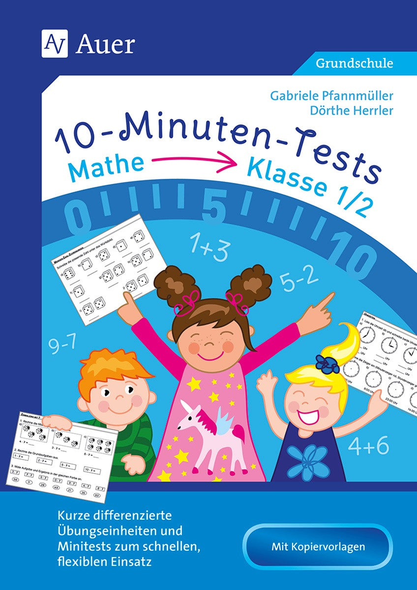 Buchcover: 10-Minuten-Tests Mathematik – Klasse 1/2 – Auer Verlag